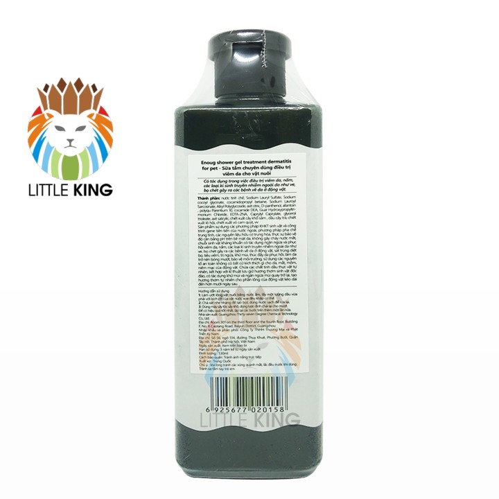 Sữa tắm SOS phục hồi da do viêm da, nấm cho chó mèo dung tích 530ml Chai màu đen Little King pet shop