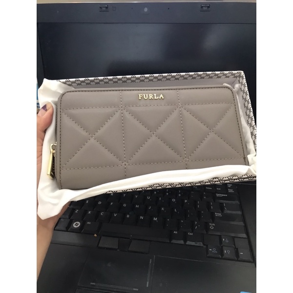 Ví cầm tay furla xk fulbox màu xám