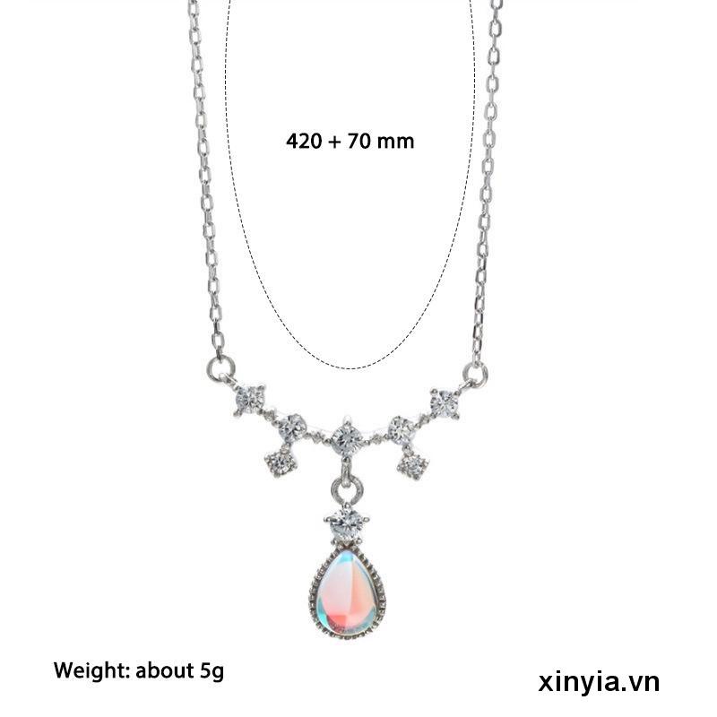 Vòng cổ Mặt Đá Mặt Trăng Hình Giọt Nước Thời Trang Sang Trọng Cho Nữ