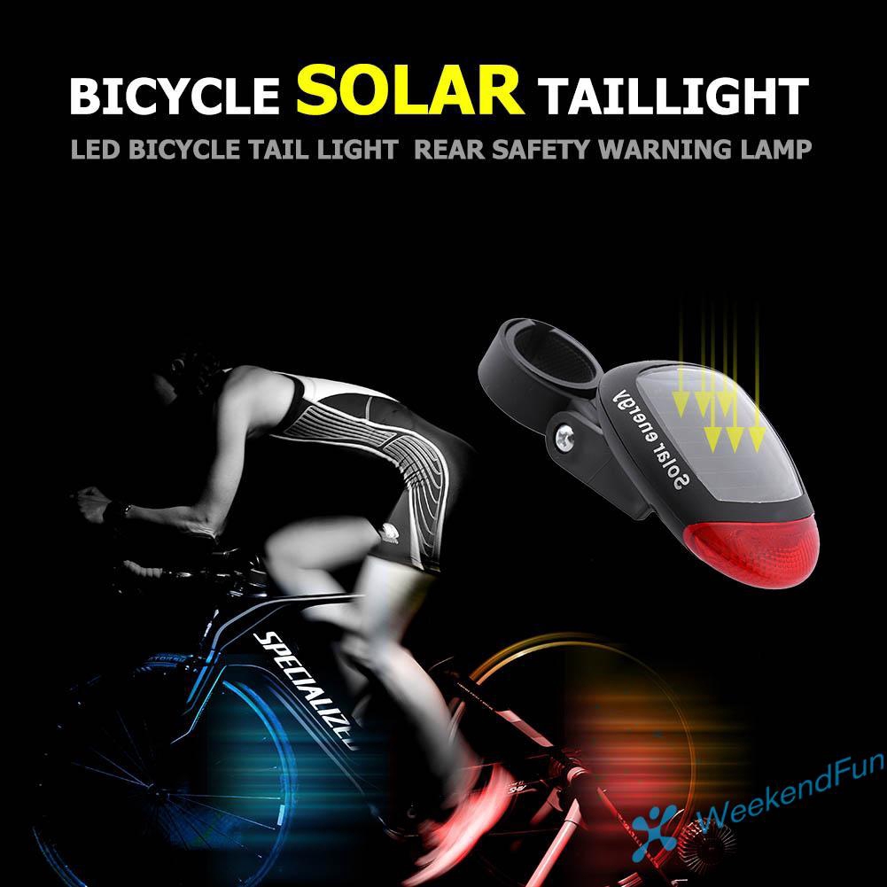Đèn LED cảnh báo an toàn gắn đuôi xe đạp sử dụng năng lượng mặt trời