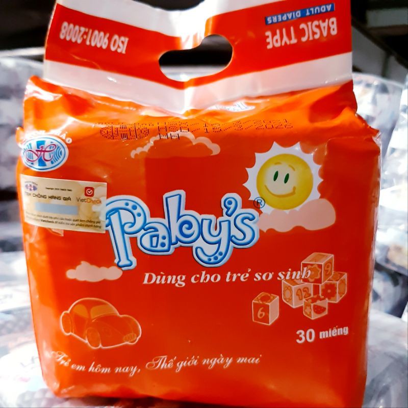 Tã dán Paby's  thạch thảo -NB1 (180 miếng)  Mềm Nhẹ Siêu Thấm Khô Thoáng