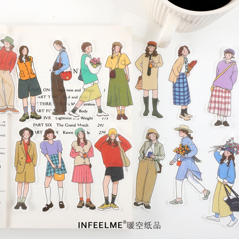 Miếng Dán Trang Trí Sổ Tay Hình Nhân Vật Truyện Tranh