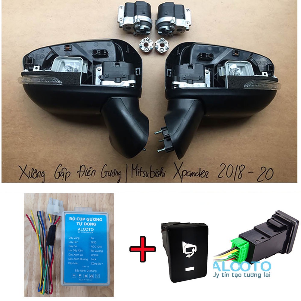 Bộ xương mô tơ gương gập Xpander . Tặng kèm bộ mudun khóa cửa tự cụp gương và công tắc gập gương trong xe