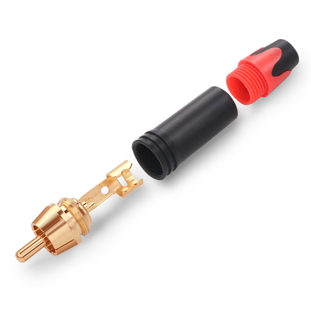 Đầu nối cáp âm thanh hình ảnh phích cắm RCA mạ titan