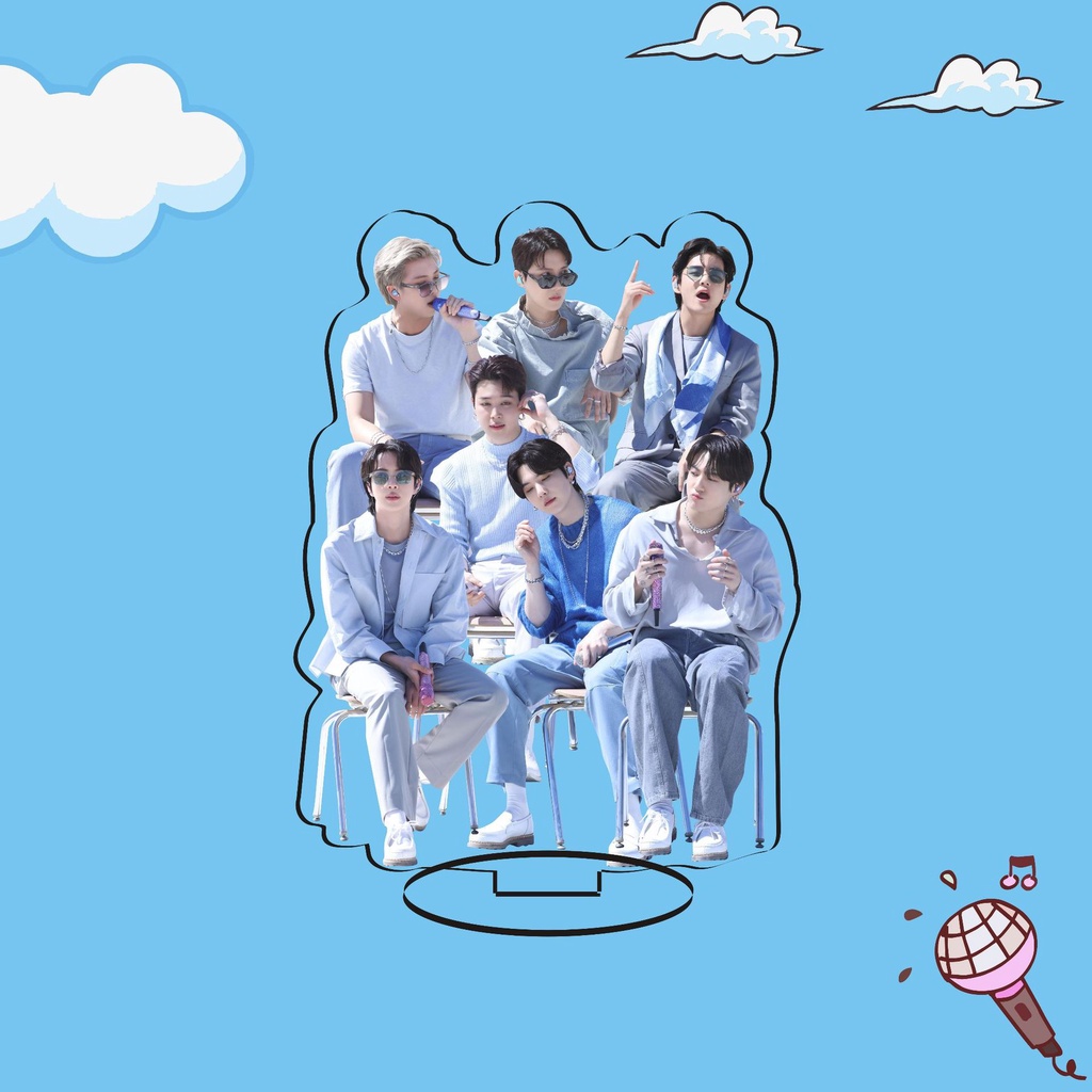 M&amp;b Mô Hình Acrylic Nhân Vật JIN RM J-HOPE SUGA V JIMIN JUNGKOOK Nhóm Nhạc BTS