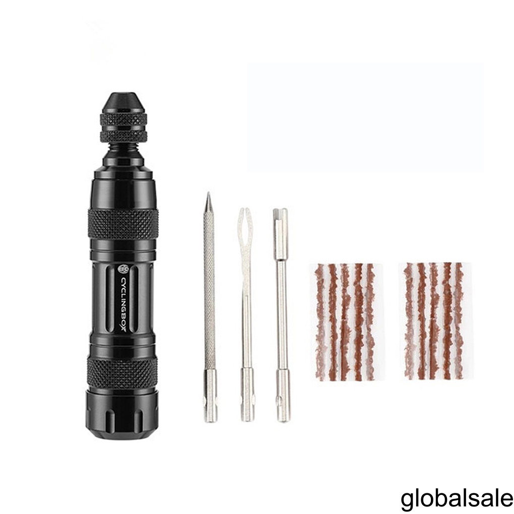 Road Tubeless Tire Aluminum Alloy Repair Kit Bike Tyre Puncture Anti-slip Repairing Rubber Strips Set Cycling