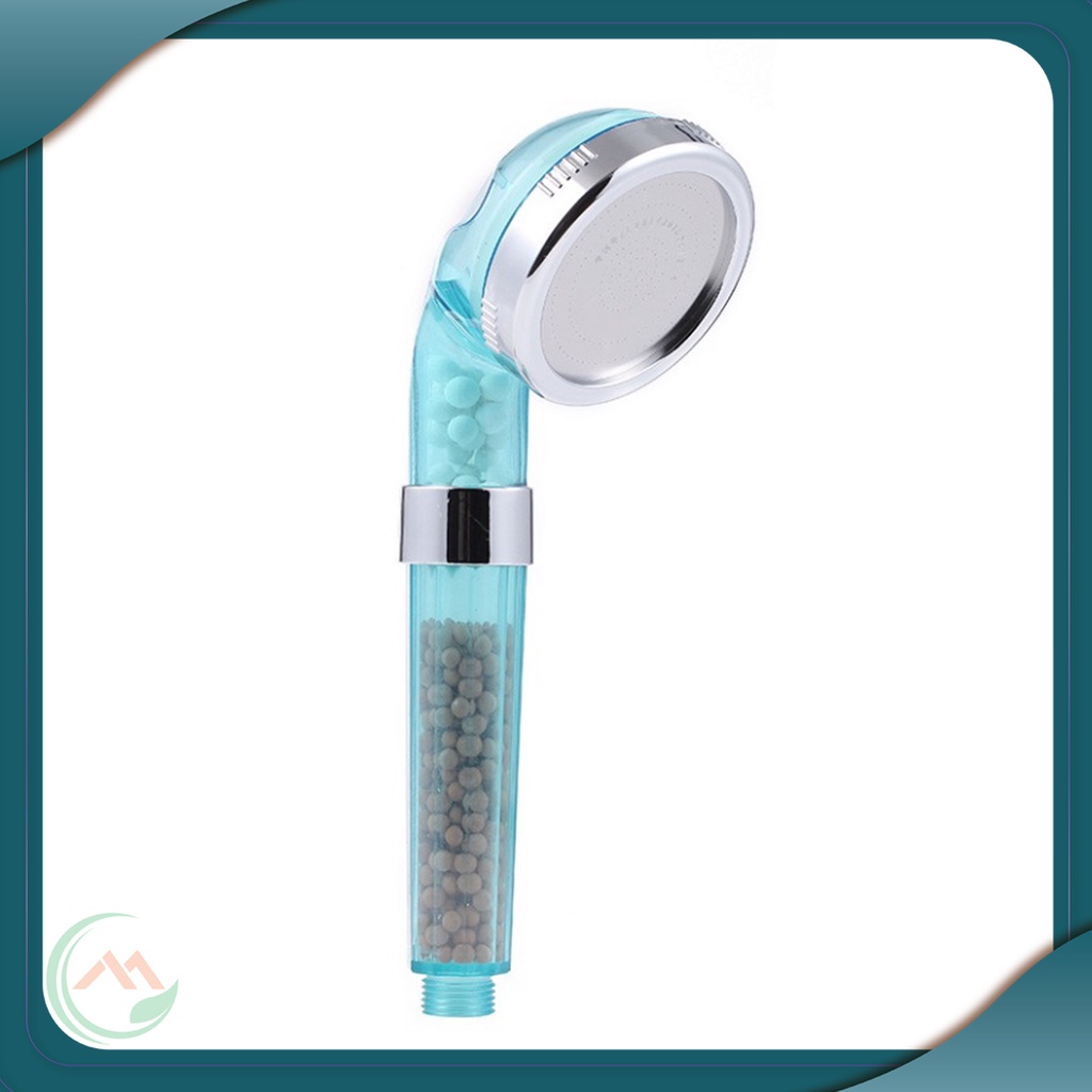 Bộ vòi hoa sen tăng áp có hạt lọc Nano màu xanh dương lọc nước, lọc khuẩn đủ bộ tay sen+ dây+ giá đỡ - QM.TS004B3