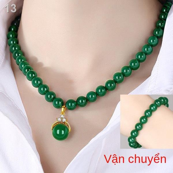 [Vòng cổ Chalcedony tự nhiên 50cm Vòng tay miễn phí] Mã não đỏ và xanh lục Món quà ngày của mẹ cho nữ