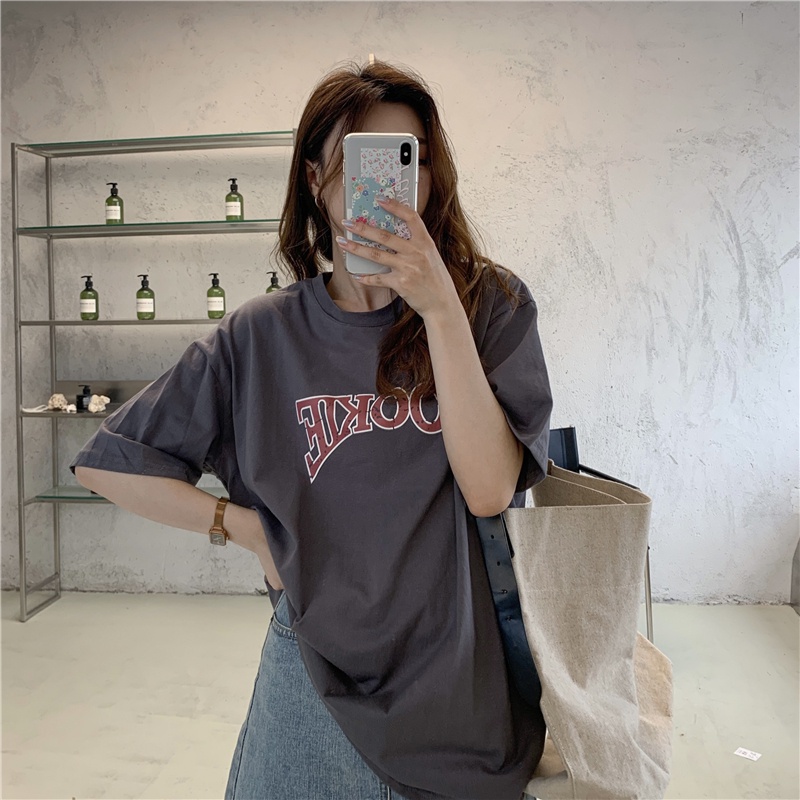 Áo Thun Nữ Ngắn Tay Cổ Tròn Thời Trang Hàn