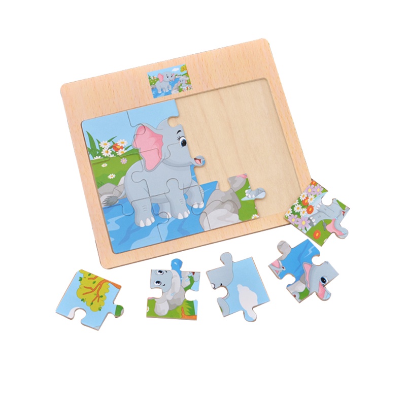 Bộ Xếp Hình 12 Miếng Puzzle Cho Bé, Đồ Chơi Xếp Hình Giúp Bé Phát Triển Tư Duy