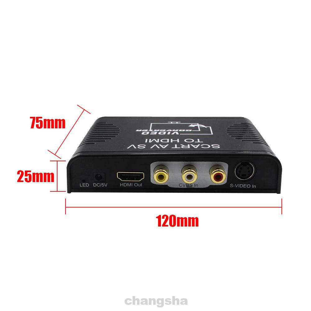 SV Hộp Chuyển Đổi Tín Hiệu Âm Thanh Av Sv Scart Sang Hdmi 3 Trong 1