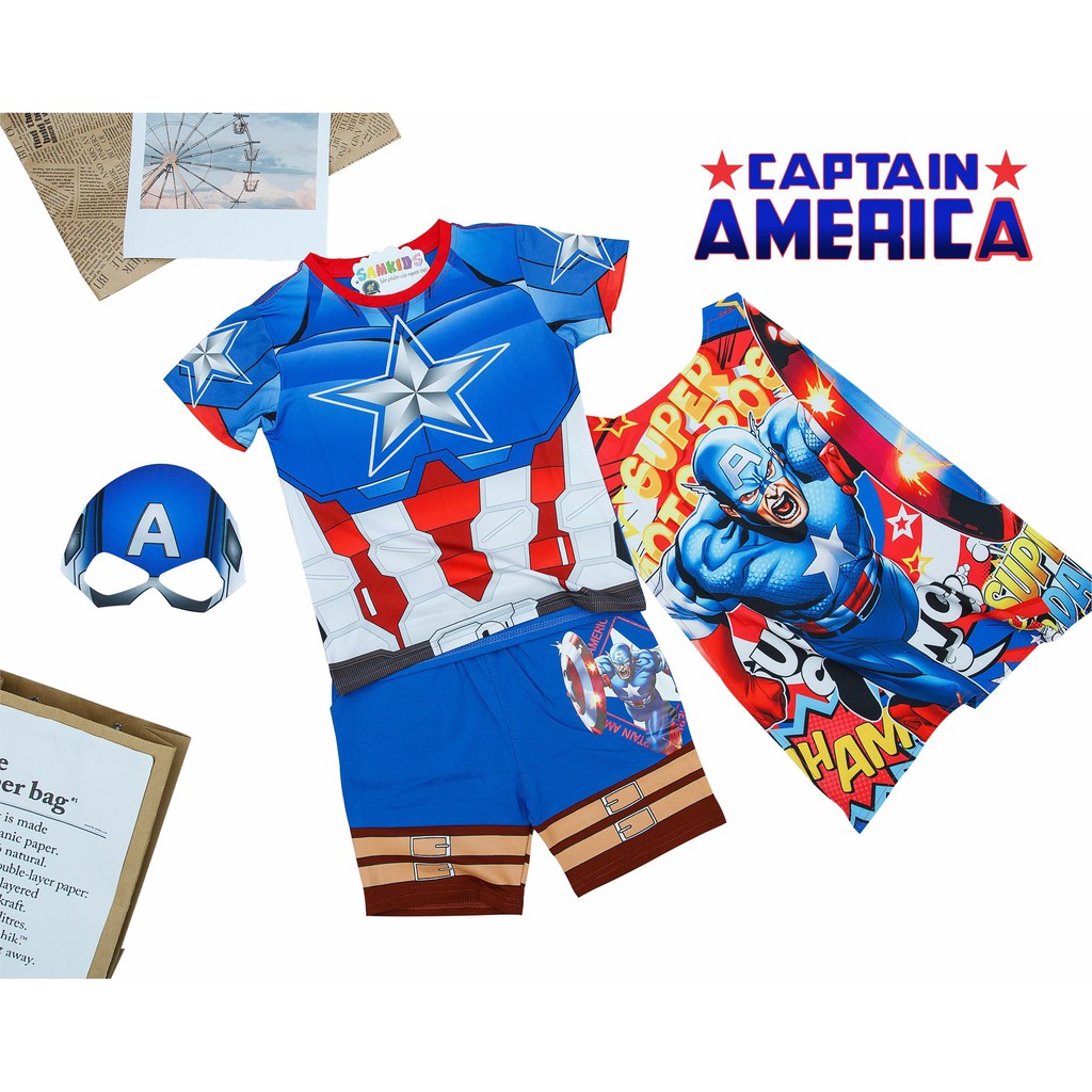 Đồ bộ siêu nhân Captain cơ bắp LV5 mới
