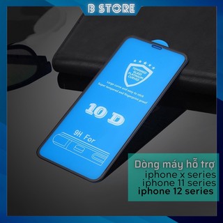kính cường lực iphone 10D full màn cho iphone X/ Xs/ 11/ 12/ pro max