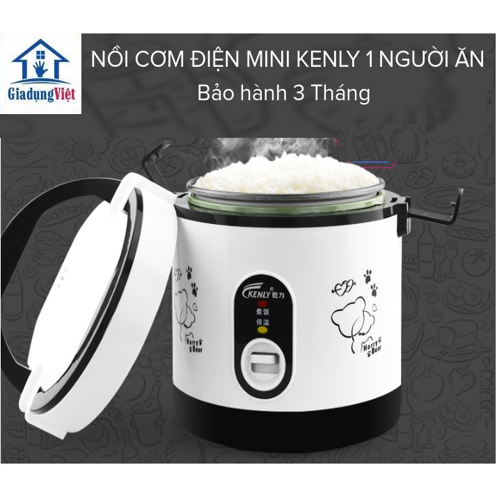 Nồi cơm điện mini KENLY có quai xách - Bảo hành 3 tháng