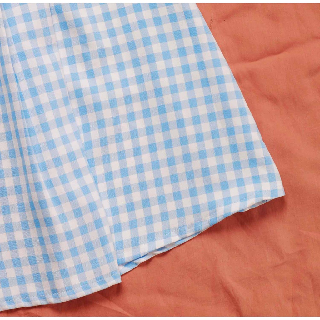 [Mã SKAMA06 giảm 8% tối đa 50K đơn 250K] Đầm công sở caro xanh cá tính form dài | BigBuy360 - bigbuy360.vn