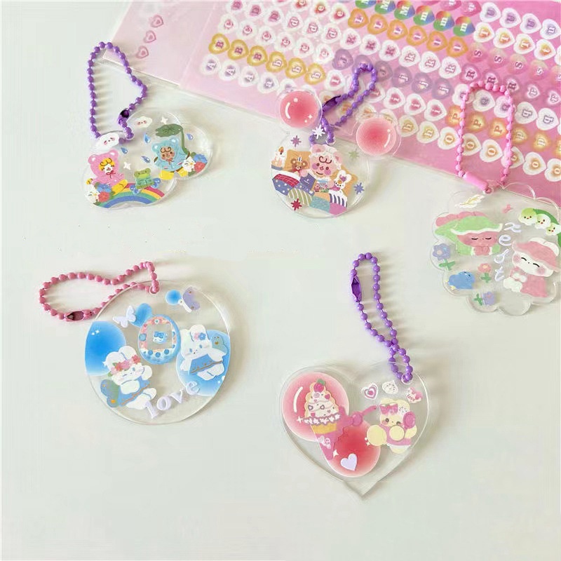 Móc Chìa Khóa Bằng Acrylic Trong Suốt Dùng Làm Quà Tặng Cho Học Sinh