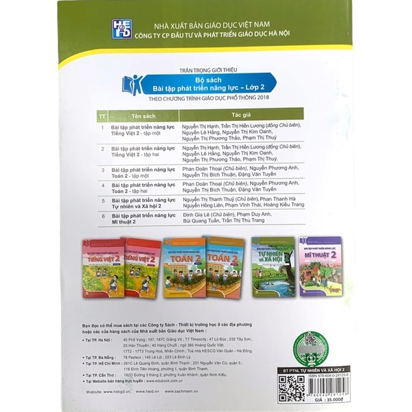 Sách - Bài tập phát triển năng lực Tự Nhiên và Xã Hội lớp 2