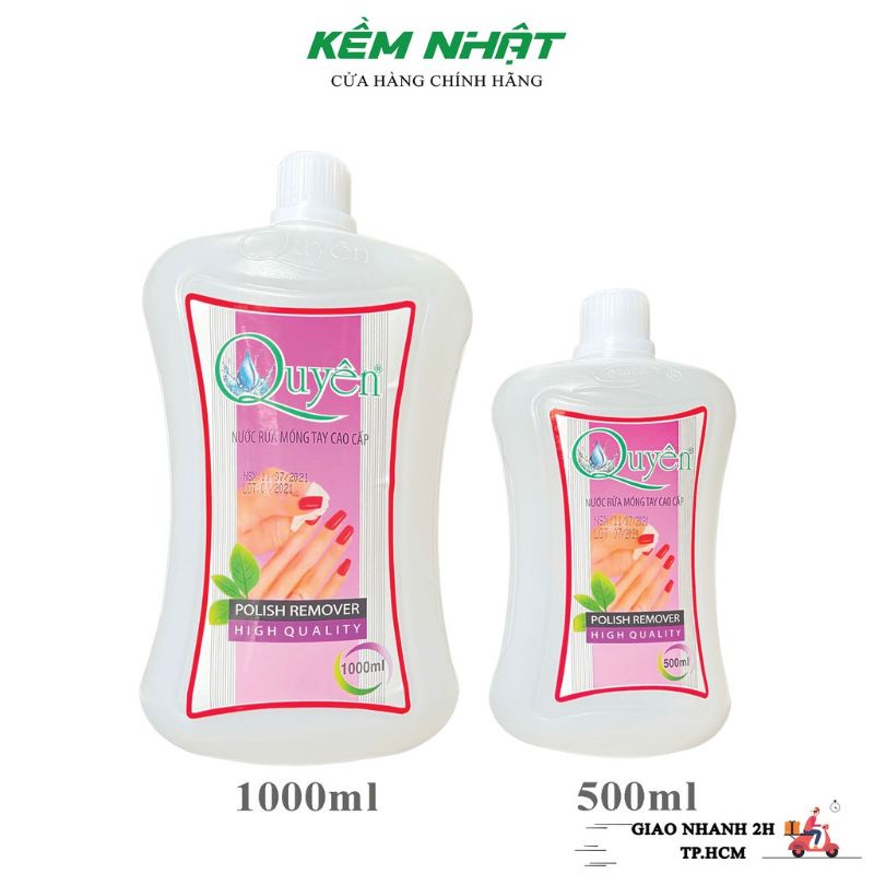 Nước rửa móng  Quyên cao cấp 3 size: 125ml...500ml và 1000ml