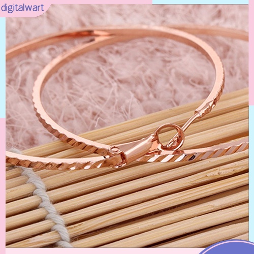 Cặp khuyên tai hình vòng tròn lớn đơn giản tinh tế sang trọng dành cho nữ