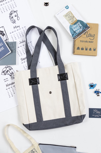 Túi vải đi học và đi làm văn phòng - Buzzi tote - May’s Tote Bag