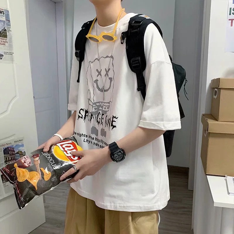 Áo Thun Nam Tay Ngắn In Hình Cá Tính