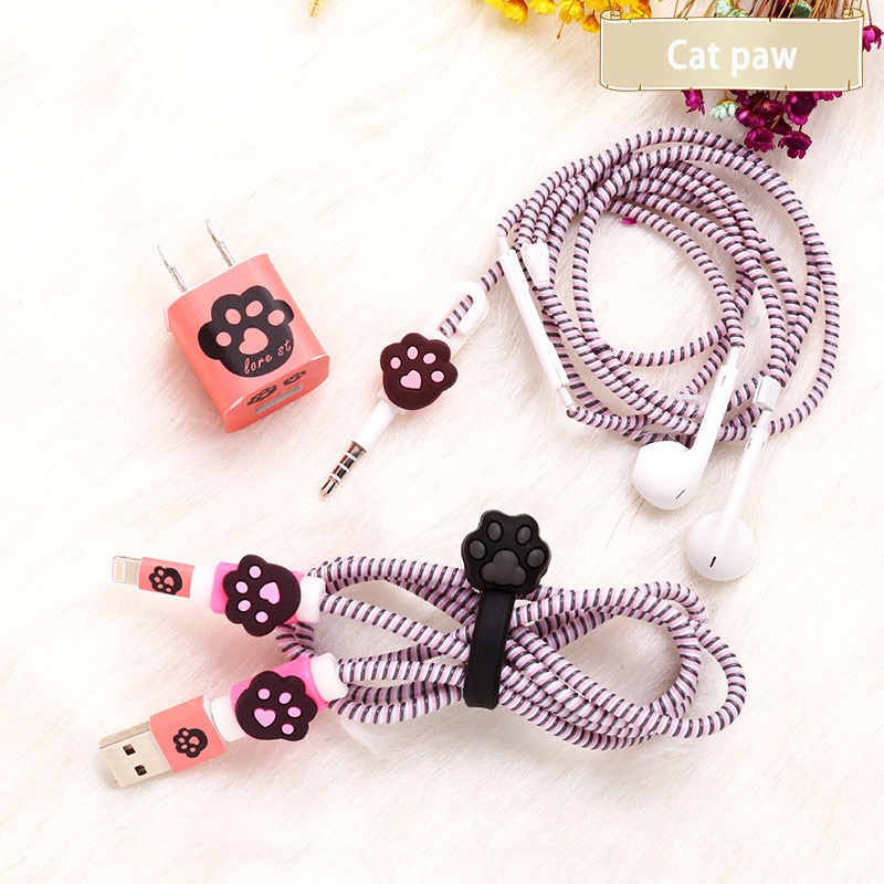 🔥🔥🔥Set 5 Phụ Kiện Quấn Bảo Vệ Dây Cáp Sạc / Tai Nghe Điện Thoại  3.5mm