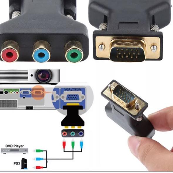 Bộ chuyển đổi từ cổng RCA sang VGA 3 RCA 15Pin ✶ | BigBuy360 - bigbuy360.vn