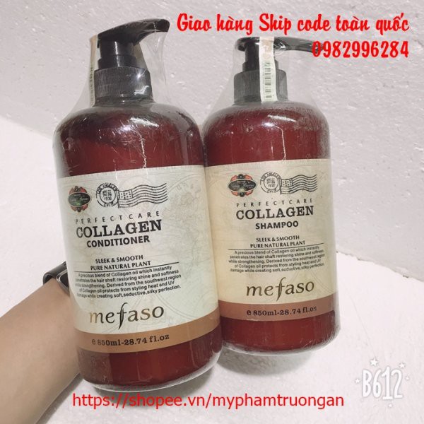 Dầu gội cặp Mefaso collagen