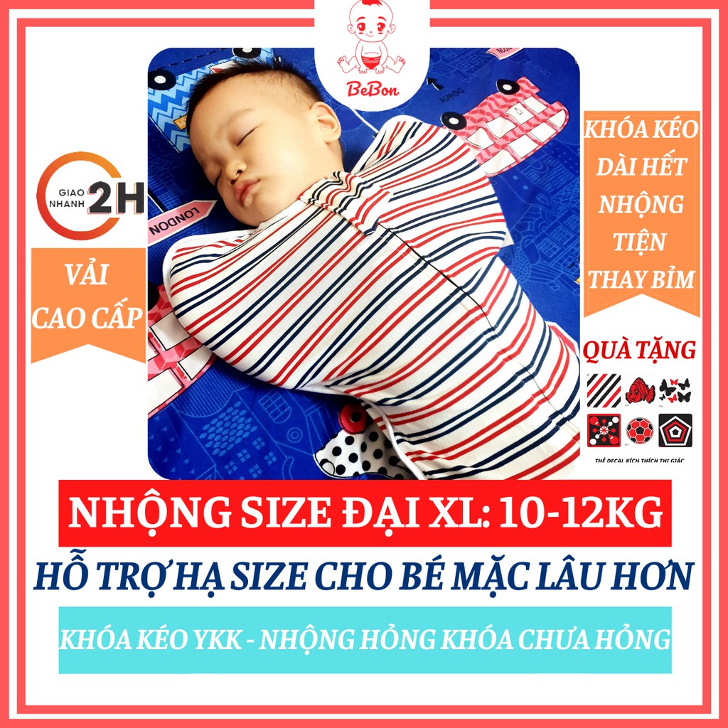 Nhộng Chũn Bebon Size Đại XL Dành Cho Bé Từ 10-12kg