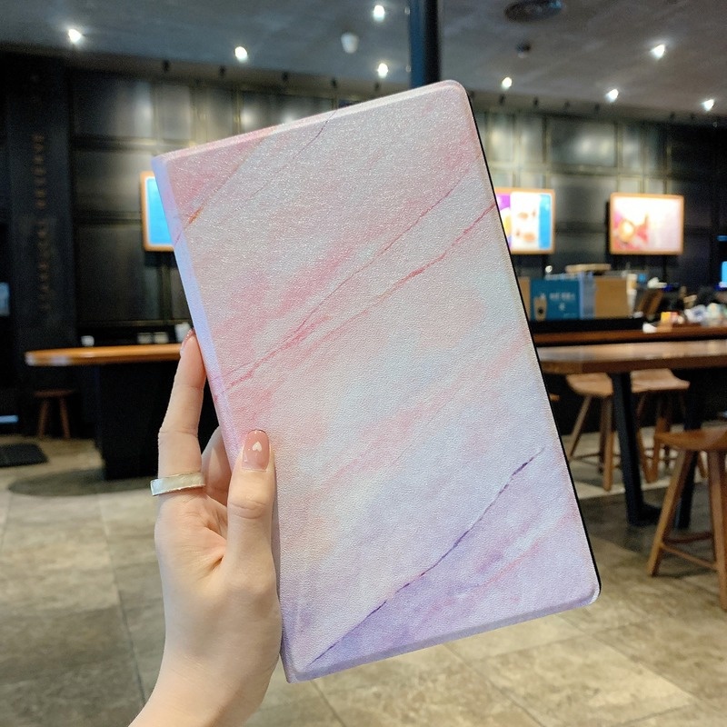 Bao Da Máy Tính Bảng PU Mẫu Cẩm Thạch Cho Samsung Galaxy Tab S8 S7 FE Plus 12.4 SM-X700 X800 T735 Galaxy Tab S7 11inch T870 T875 2022 Ốp