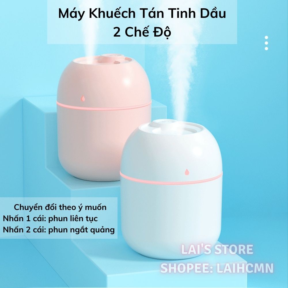 Máy Xông Tinh Dầu Mini Phun Sương Khuếch Tán Tinh Dầu Tỏa Hương Thơm Dùng Cho Phòng Ngủ Đuổi Muỗi - LAI'S STORE
