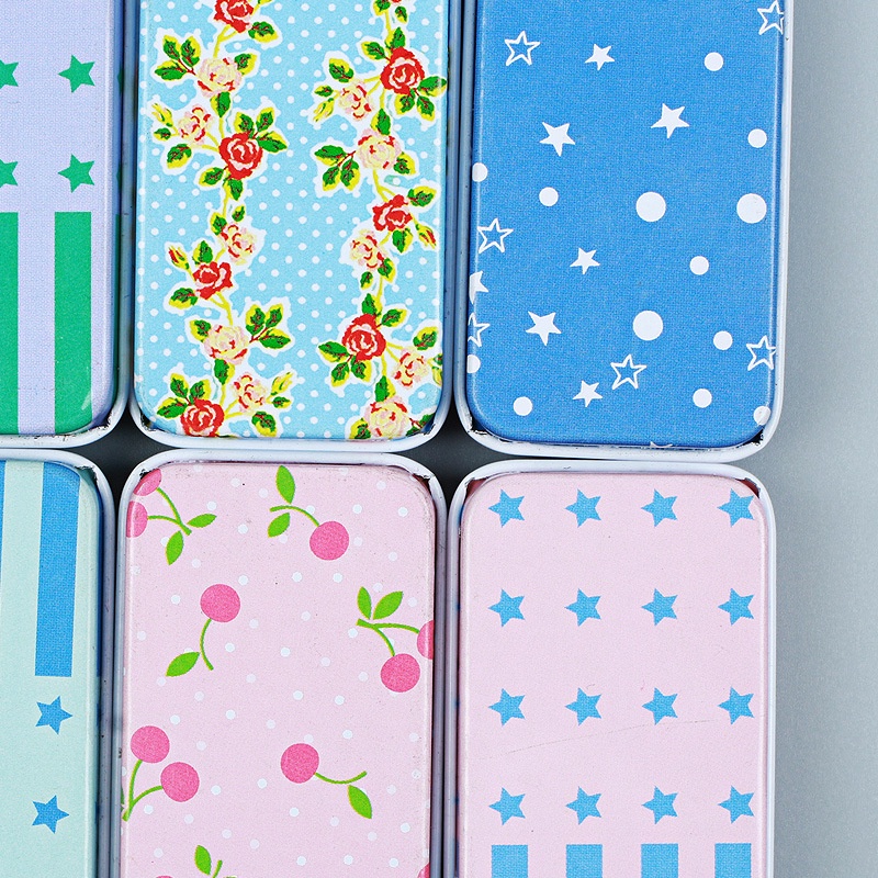 Mới Hộp Sắt Đựng Kẹp Tóc Nhỏ Gọn Tiện Dụng