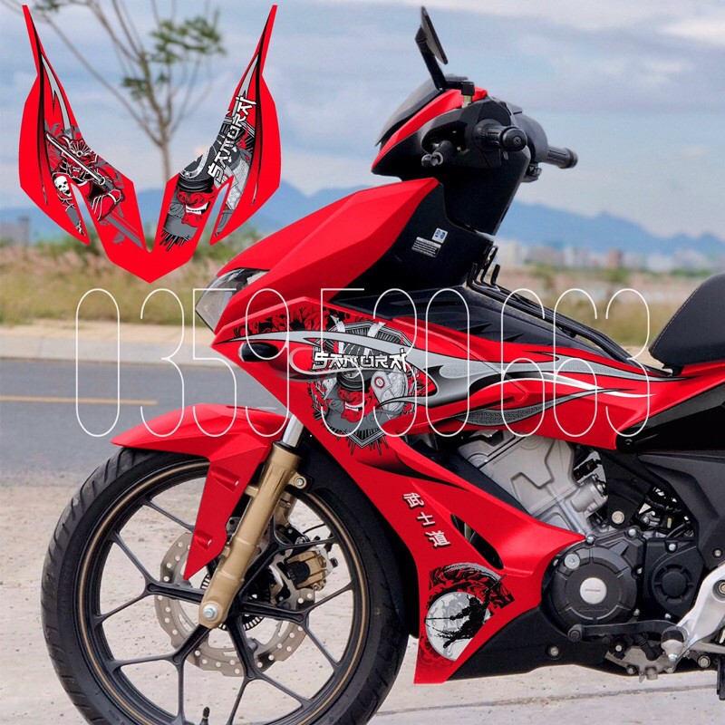 Tem Samurai Winner X - rời xe đỏ - không bay màu