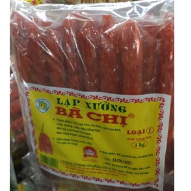Lạp xưởng bà chị thương hiệu uy tín 1kg