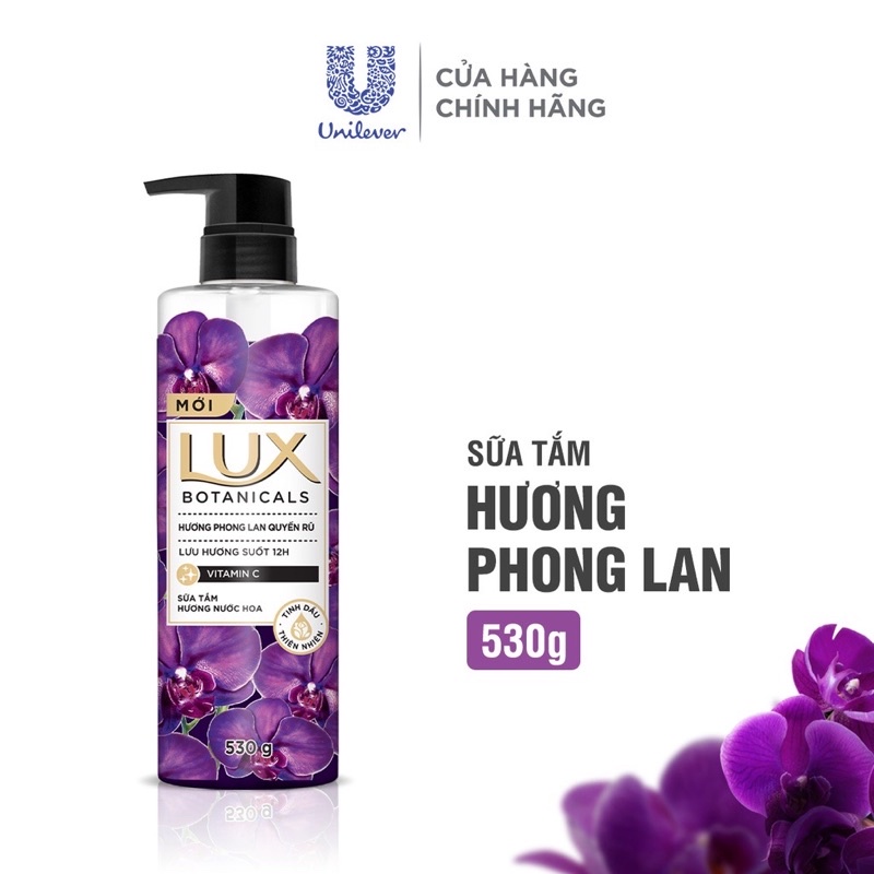 sữa tắm Lux tím 530g hàng chính hãng