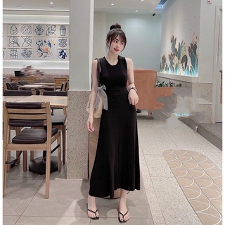 Váy body sát nách dáng dài