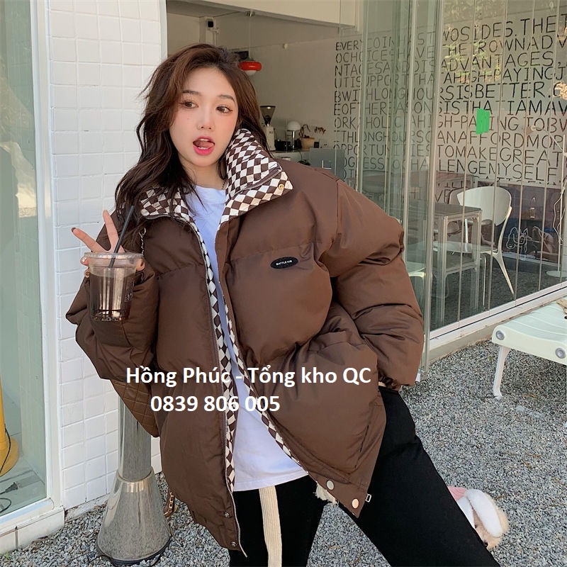 Áo phao béo, áo khoác nữ cổ cazo hàng dày dặn,ấm áp mặc siêu xinh