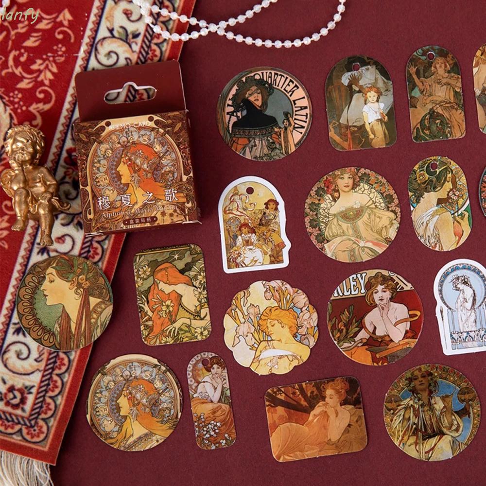 Set 46 Miếng Dán Trang Trí Phong Cách Vintage