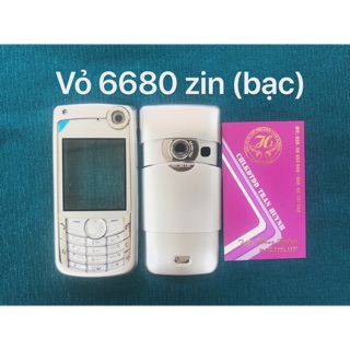 Vỏ Nokia 6680 Bộ (mặt trước,mặt sau,bàn phím)2 màu bạc và xanh
