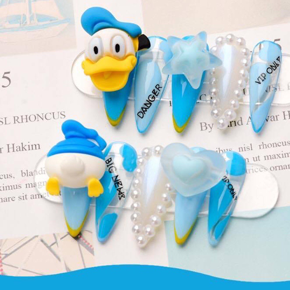 [Hàng mới về] Phụ kiện đính móng trang trí hình nhân vật hoạt hình 3d dễ thương