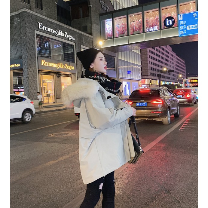 Áo Khoác Nữ Kaki Dáng Dài Chữ Lưng Siêu Hot