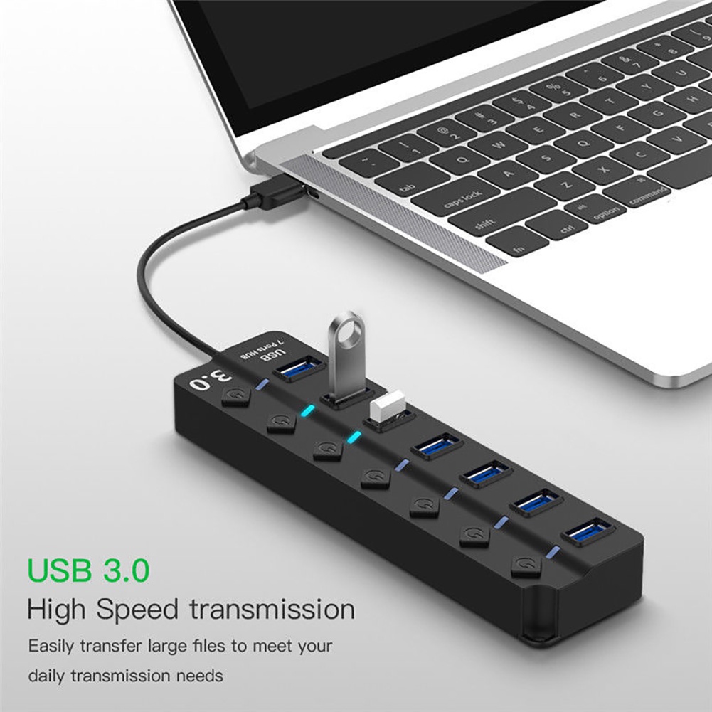 Bộ Chia 3/4 Cổng USB 3.0 Tốc Độ Cao Có Công Tắc Chất Lượng Cao