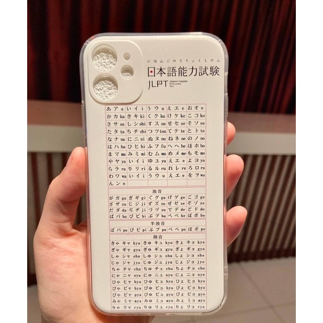Ốp lưng học tiếng Nhật hiragana katakana dành cho iphone hàng cao cấp loại 1