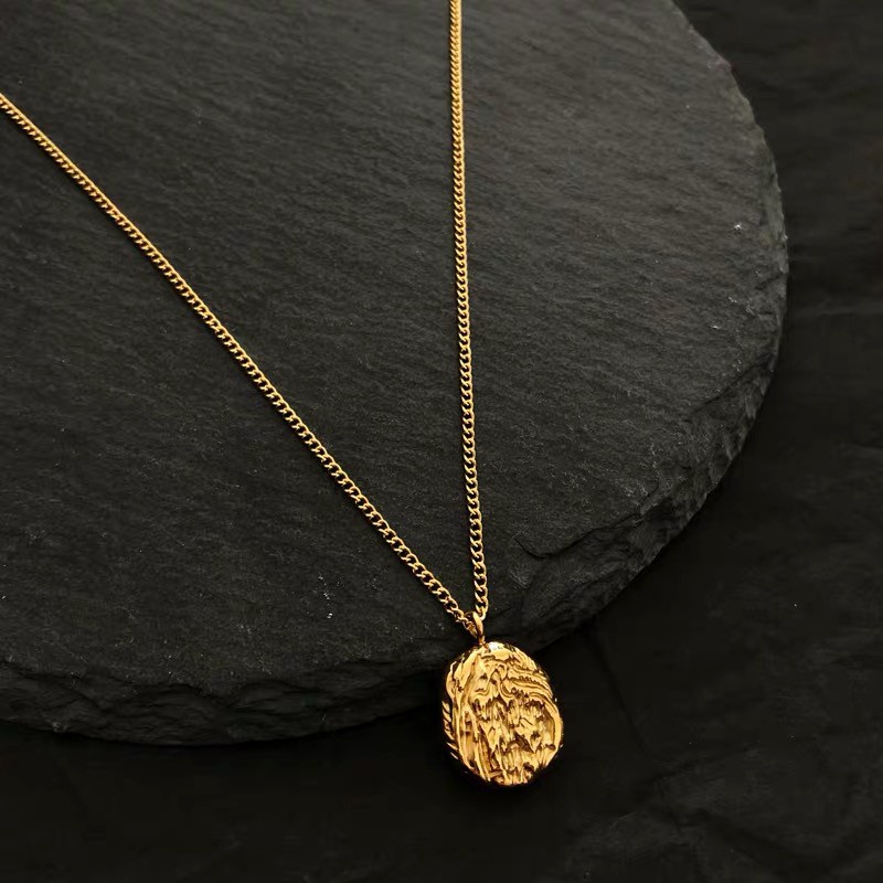 Dây Chuyền Thép Titan Mạ Vàng Hồng 18k Phong Cách Âu Mỹ Thời Trang