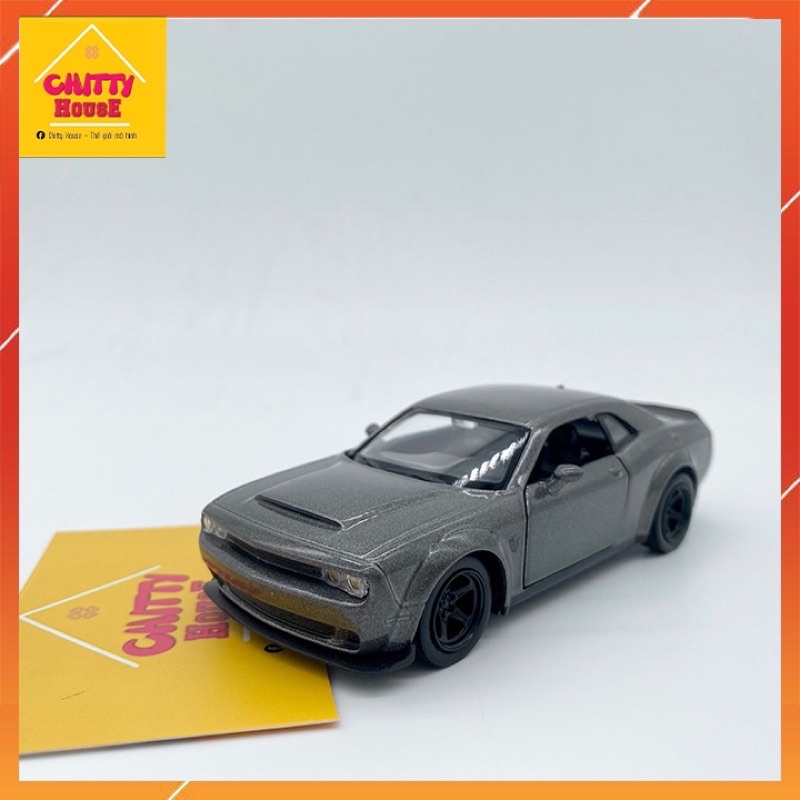 Mô Hình Xe Dodge Challenger SRT Demon tỷ lệ 1:36 dùng làm bộ sưu tập, đồ chơi
