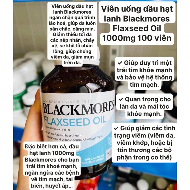 Blackmores Flaxseed Oil 1000mg 100v