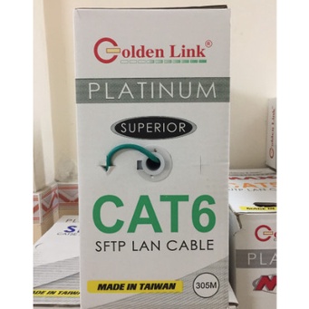 Cáp Mạng GOLDEN LINK Platinum Sftp Cat 6 XANH LÁ , MADE IN TAIWAN, Chính Hãng Phân Phối