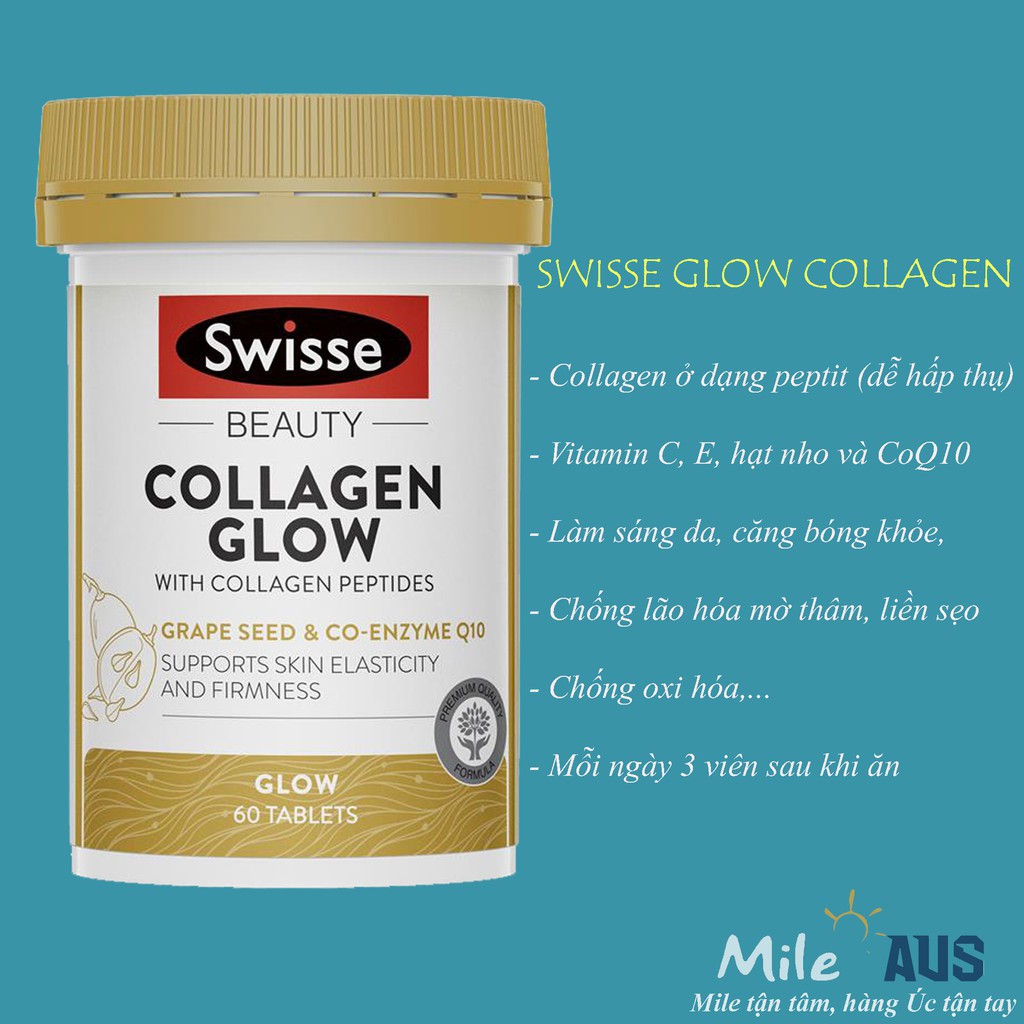 Viên uống bổ sung Collagen Peptide - Collagen Swisse Glow