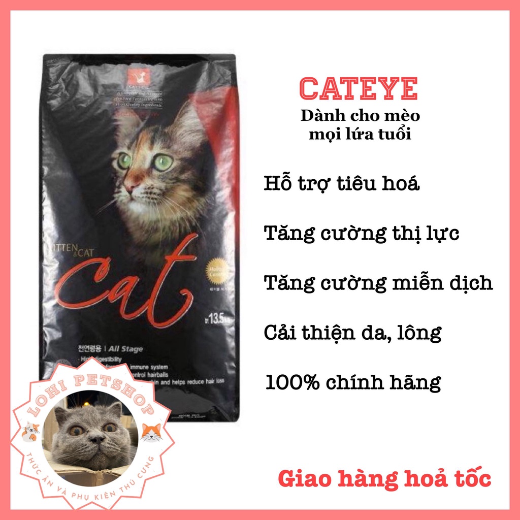Thức ăn hạt cateye cho mèo gói lẻ cateyes 1kg