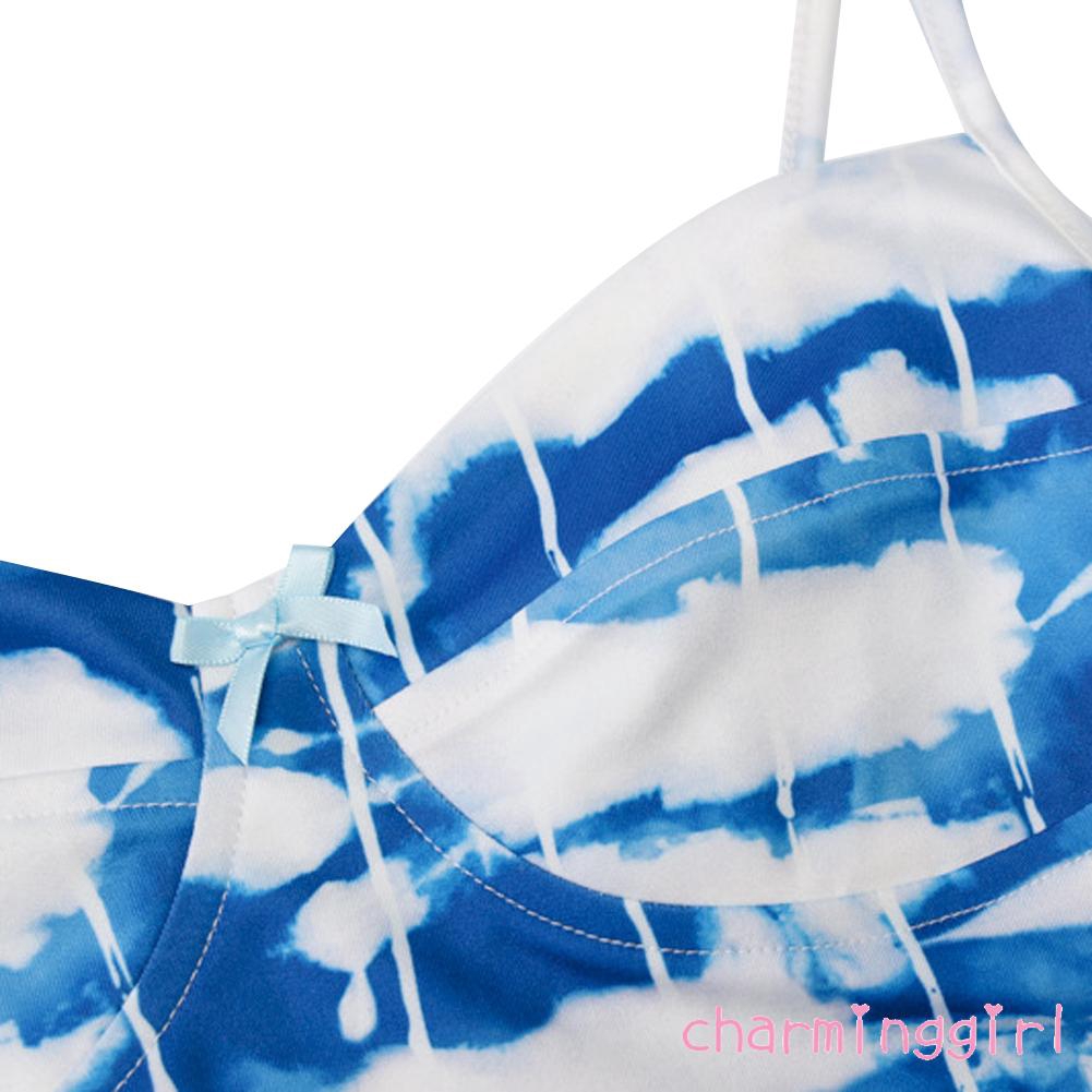 Áo sát nách thắt dây hoạ tiết hoạt hình cho nữ